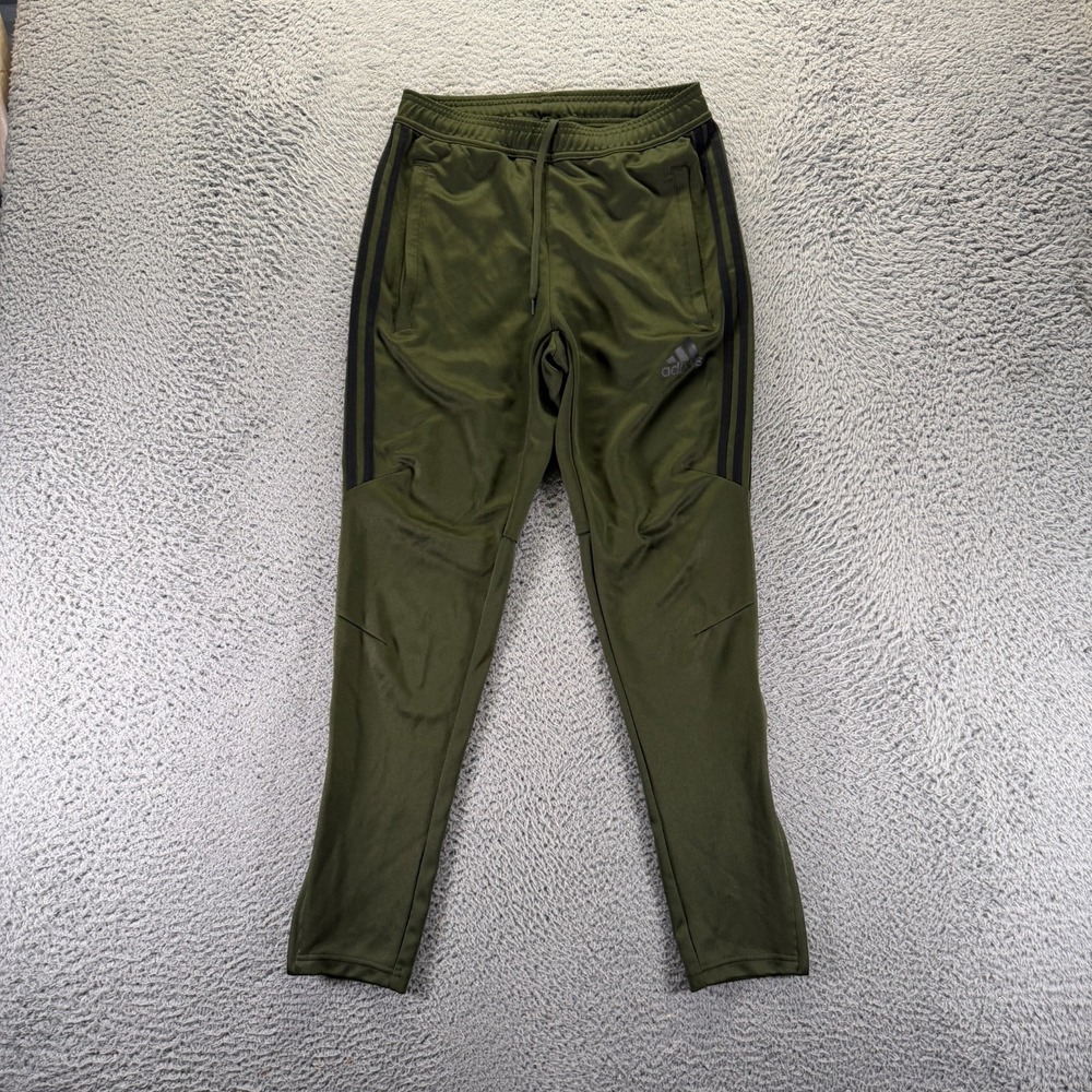 Adidas Climacool Pant Womens S Green Track Tapered Running Training 3-Stripes